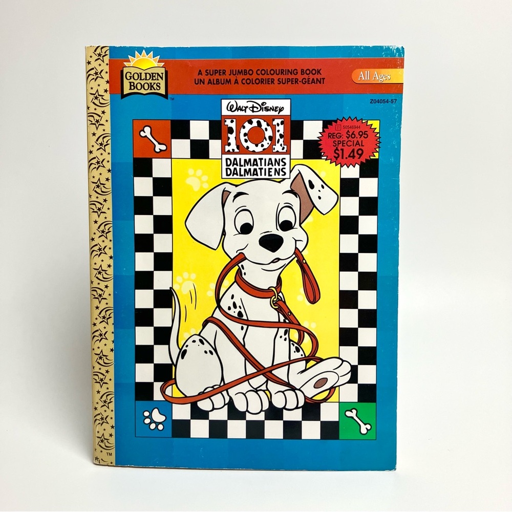 90s Vintage Disney 101 Dalmatians Jumbo Colouring Book 1990s Les 101 Dalmatiens
